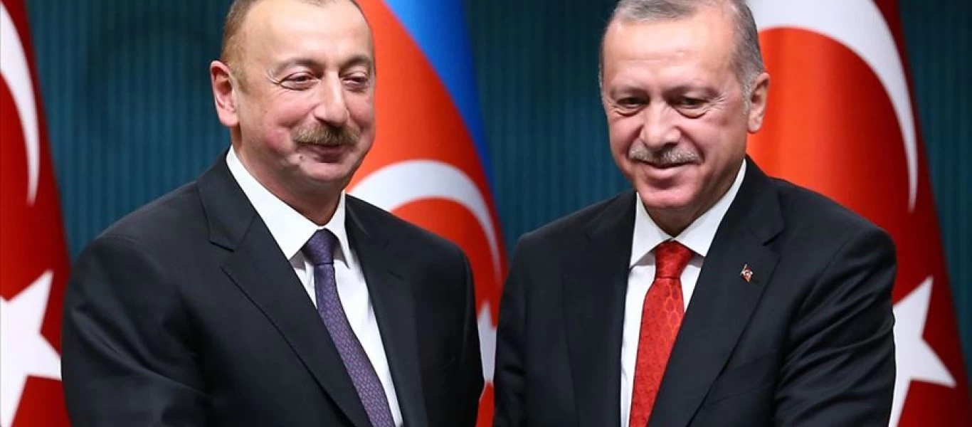 Η στιγμή που Ερντογάν και Αλίγιεφ πανηγυρίζουν την νίκη τους στο Ναγκόρνο-Καραμπάχ